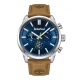 Henniker II Blue Dial Brown Leather