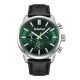 Henniker II Green Dial Black Leather