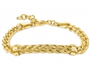 CROSSED GOLD BRACELET