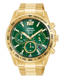 RELOJ Hombre Solar Cronógrafo esfera verde