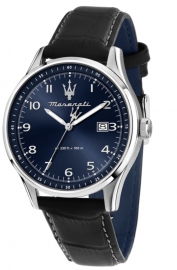 RELOJ SORPASSO 42MM 3H BLUE DIAL BLACK STRAP