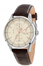 RELOJ SORPASSO 42MM CHRO BEIGE DIAL BROWN ST