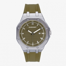 RELOJ Reloj Hombre Leonardo Verde Correa Sili