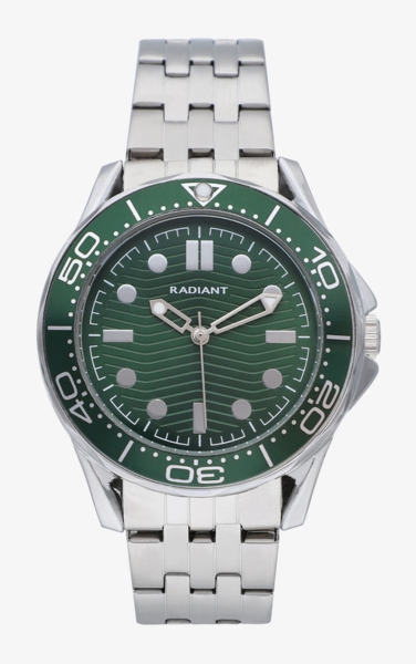 Reloj Hombre Chris Verde/Plateado