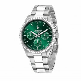 RELOJ COMPETIZIONE 43MM MULT GREEN DIAL SS BR