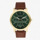 Reloj Hombre Harry Verde-Oro/Marrón