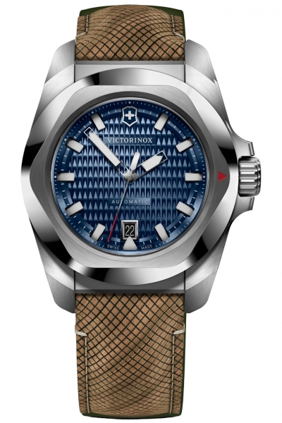 INOX GENT AUTO BLUE DIAL, BROWN STRAP