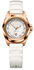 RELOJ INOX LADY QUARTZ IPRG, WHITE DIAL&RUBBER