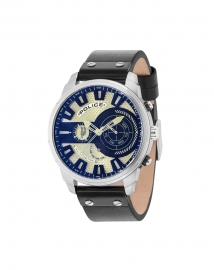 RELOJ POLICE LEICESTER MULTI SILVER DIAL BLACK STRAP R1451285001