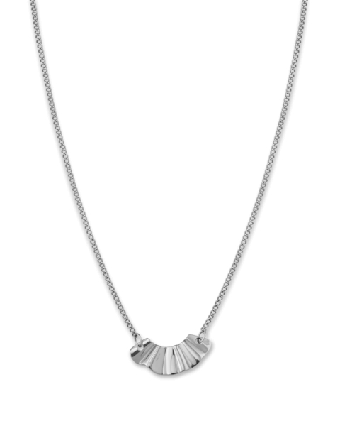 ROSEFIELD JEWELRY LIQUID WAVED NECKLACE LANDSCAPE SILVER BLWNS-J200