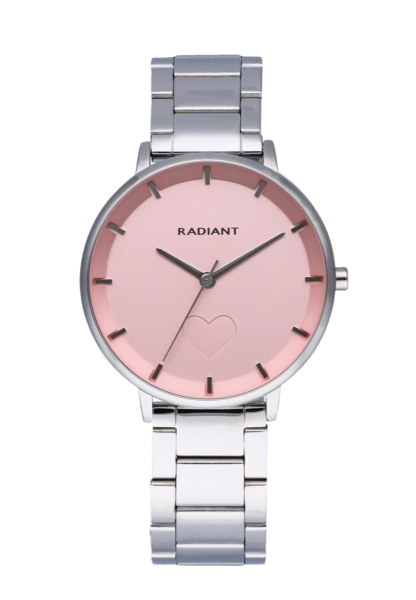 RADIANT AMORE 36MM PINK DIAL SILVER SS BRACELE RA546202