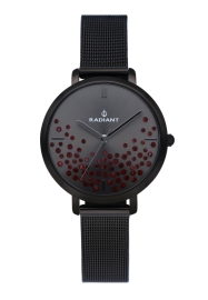 RELOJ RADIANT ELLA 36MM GUN DIAL BLACK MESH RA525608