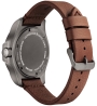 INOX TITANIUM GREEN DIAL, BROWN LEATHER